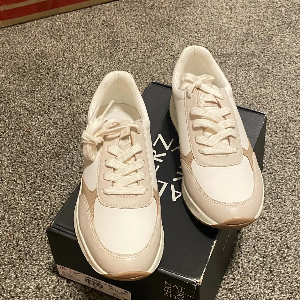 Naturalizer Cream and Tan Athletic Shoes